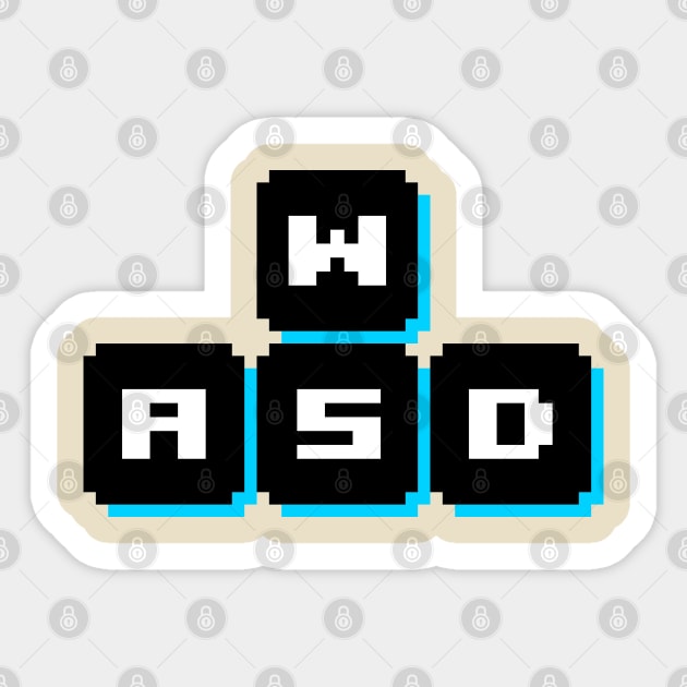 WASD Sticker by JWDesigns